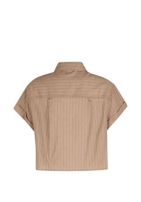 Beige striped cotton shirt TELA | ROCKY/R-020183-010555C004