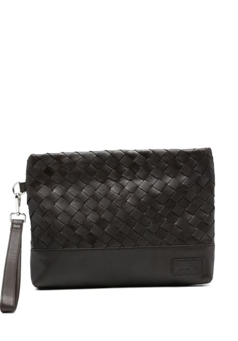 Clutch pelle intrecciata marrone THE JACK | CLAUDE-NAPPA INTRECCI06