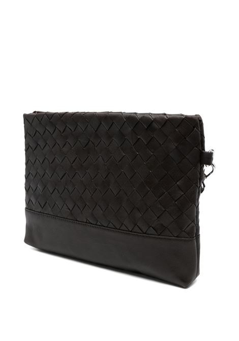 Clutch pelle intrecciata marrone THE JACK | CLAUDE-NAPPA INTRECCI06