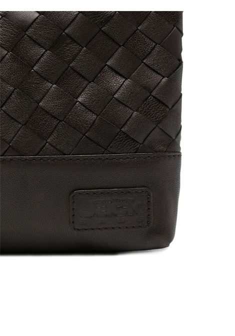 Clutch pelle intrecciata marrone THE JACK | CLAUDE-NAPPA INTRECCI06