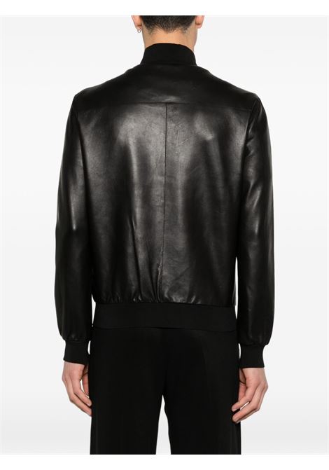 Black leather jacket THE JACK | DEREK SEAMLESS-PLONGEE20
