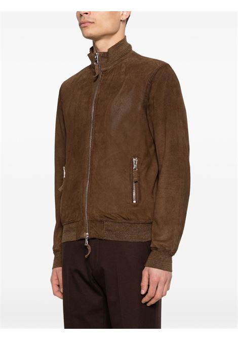 Brown perforated suede jacket THE JACK | QUENTIN PERFO-SFUMATO SUEDE85
