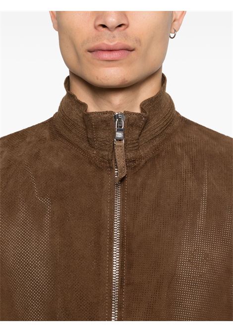 Brown perforated suede jacket THE JACK | QUENTIN PERFO-SFUMATO SUEDE85