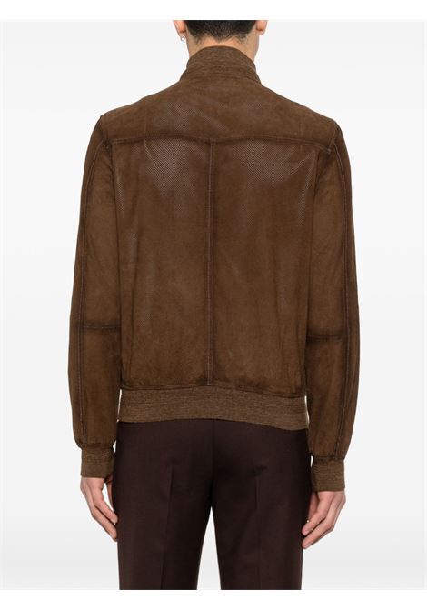Brown perforated suede jacket THE JACK | QUENTIN PERFO-SFUMATO SUEDE85