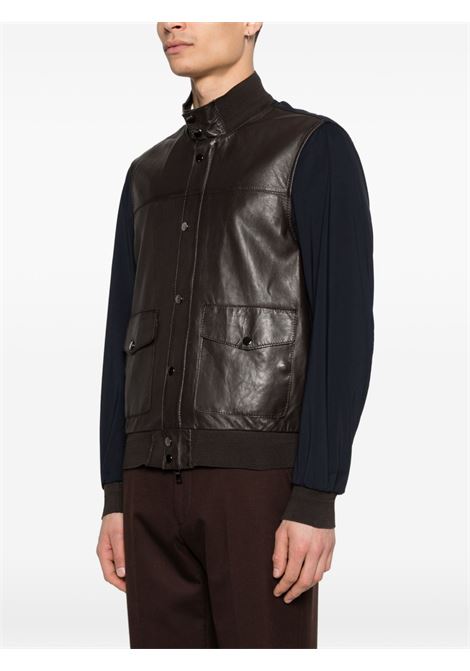 Black leather jacket THE JACK | TITANO MIX-NYLON/PLONGEE309