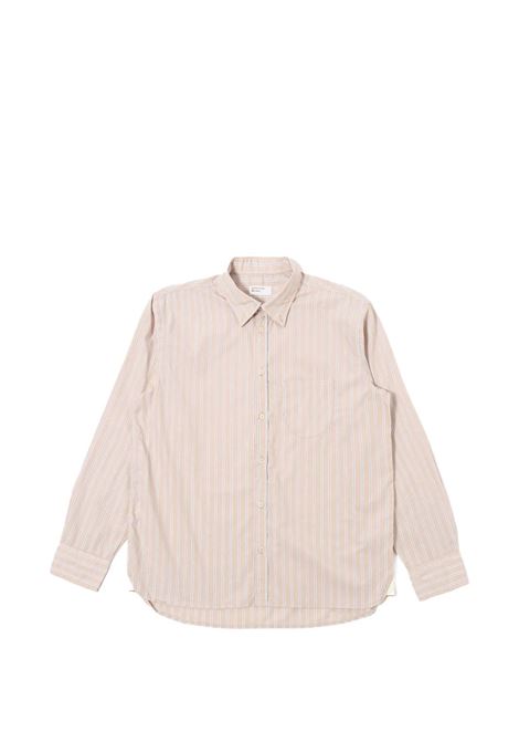 Beige striped cotton shirt UNIVERSAL WORKS | 34166SAND