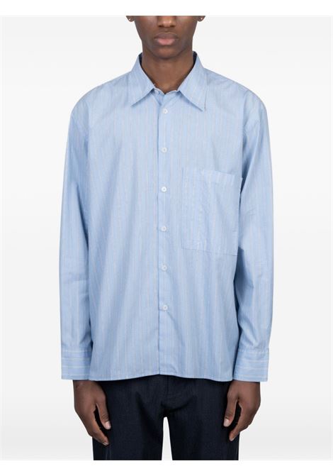 Light blue oversized striped shirt UNIVERSAL WORKS | 34555BLUE