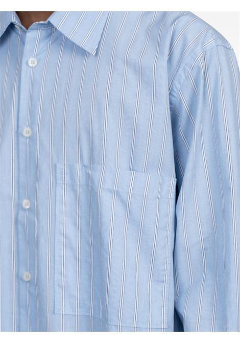 Light blue oversized striped shirt UNIVERSAL WORKS | 34555BLUE