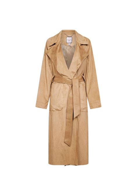 Camel faux suede trench coat URBANCODE | BJ20280BISCUIT