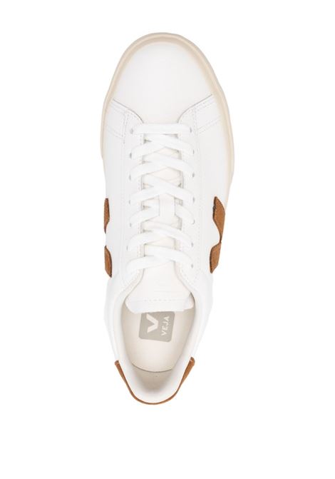 Campo Leather Sneakers in White/Tobacco VEJA | CP0521058AWHITE_COGNAC