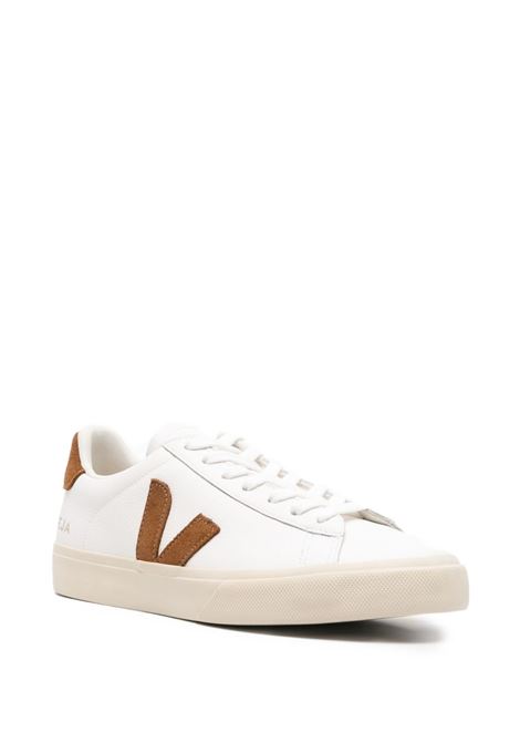 Campo Leather Sneakers in White/Tobacco VEJA | CP0521058AWHITE_COGNAC