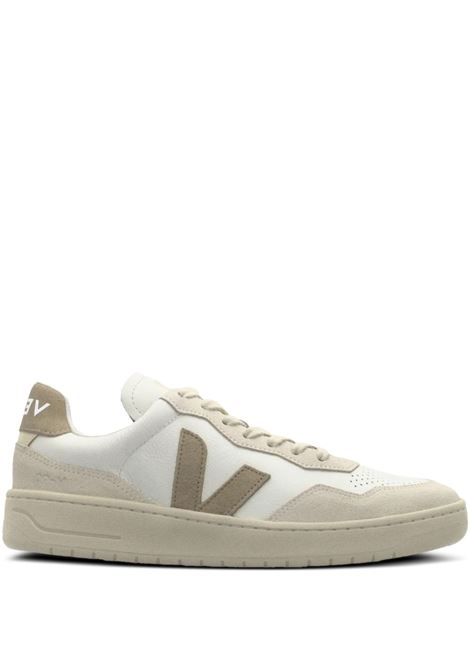 V-90 sneakers in white and taupe leather VEJA | VD2020909AWHITE_TAUPE