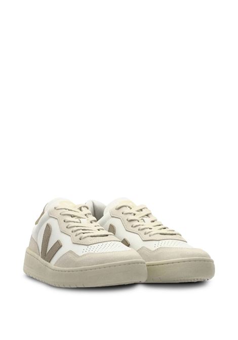V-90 sneakers in white and taupe leather VEJA | VD2020909AWHITE_TAUPE