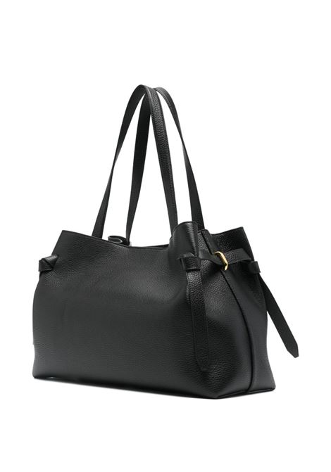 Borsa Gyoza Tote in pelle nera YUZEFI | GYOZA TOTE-YUZPF25-HB-GZTL034