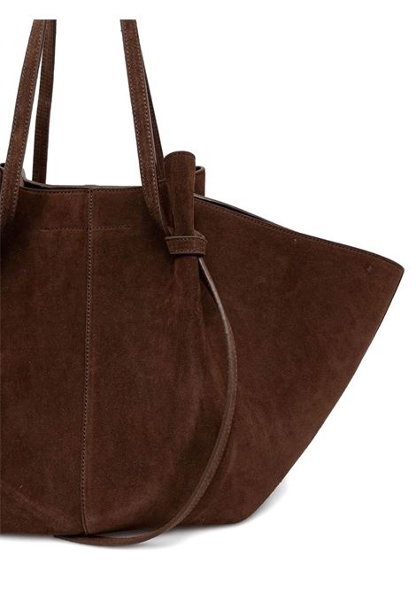 Borsa Large Mochi in pelle suede marrone YUZEFI | LARGE MOCHI-YUZAW23-HB-LMS004