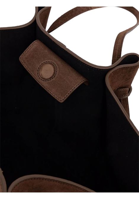 Borsa Large Mochi in pelle suede marrone YUZEFI | LARGE MOCHI-YUZAW23-HB-LMS004