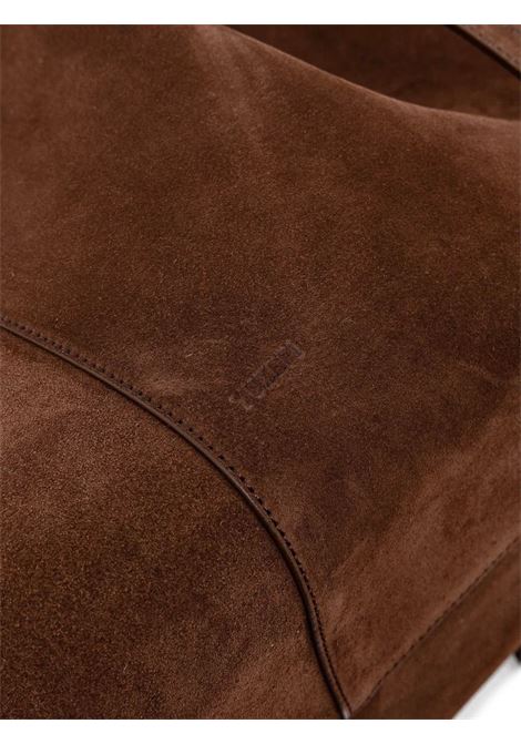 Borsa Large Mochi in pelle suede marrone YUZEFI | LARGE MOCHI-YUZAW23-HB-LMS004