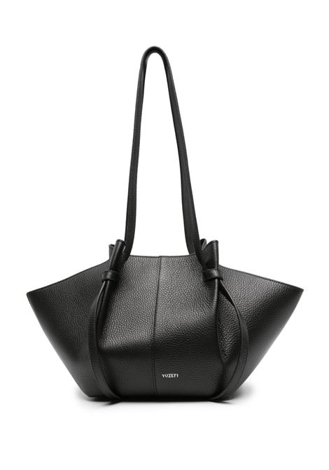 Black leather Mochi bag YUZEFI | MOCHI-YUZCO-HB-MOL034