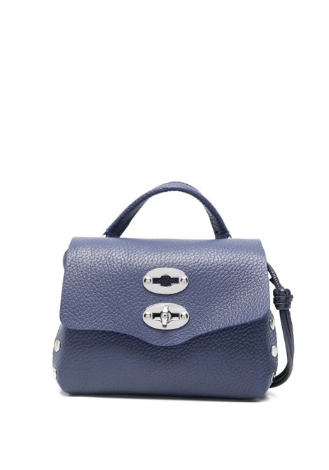 ?Postina Super Baby? bag in blue avion leather ZANELLATO | 068450-0720000 SBABYZ0509