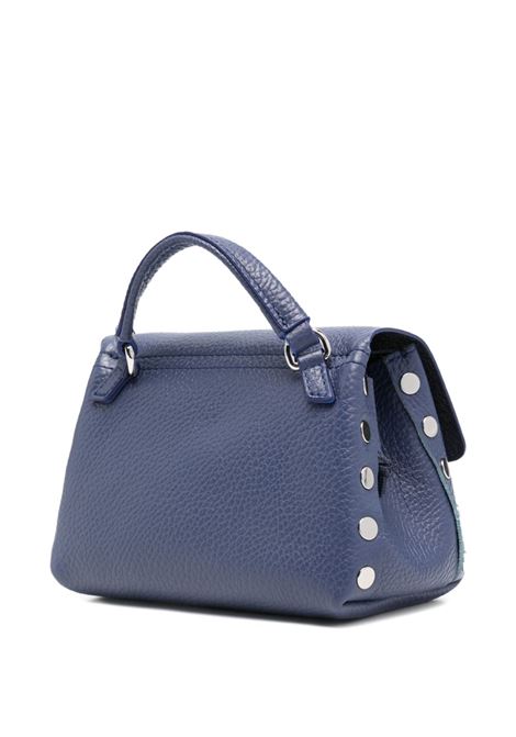 ?Postina Super Baby? bag in blue avion leather ZANELLATO | 068450-0720000 SBABYZ0509