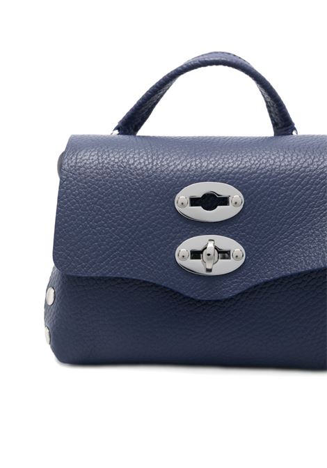 ?Postina Super Baby? bag in blue avion leather ZANELLATO | 068450-0720000 SBABYZ0509