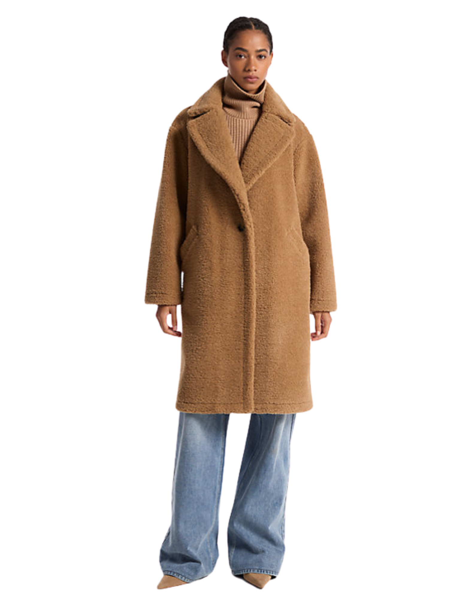 Teddy Donna Cappotto Teddy Lungo Marrone Max Mara Brown Teddy