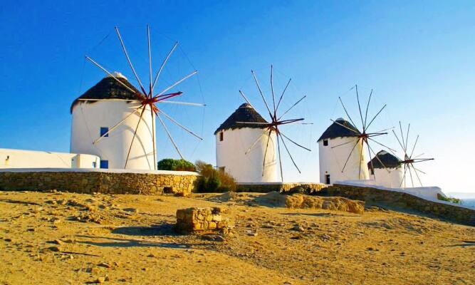 Windmills of Kato Mili