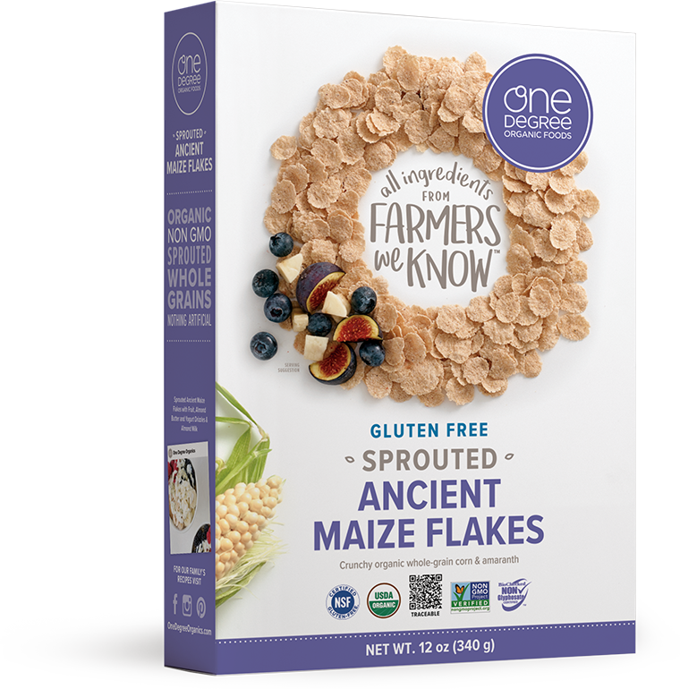 Sprouted Ancient Maize Flakes One Degree Organics