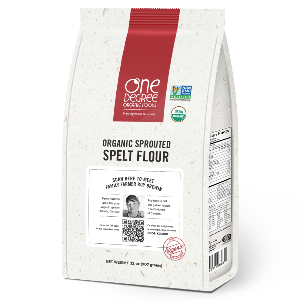 Organic Sprouted Spelt Flour One Degree Organics