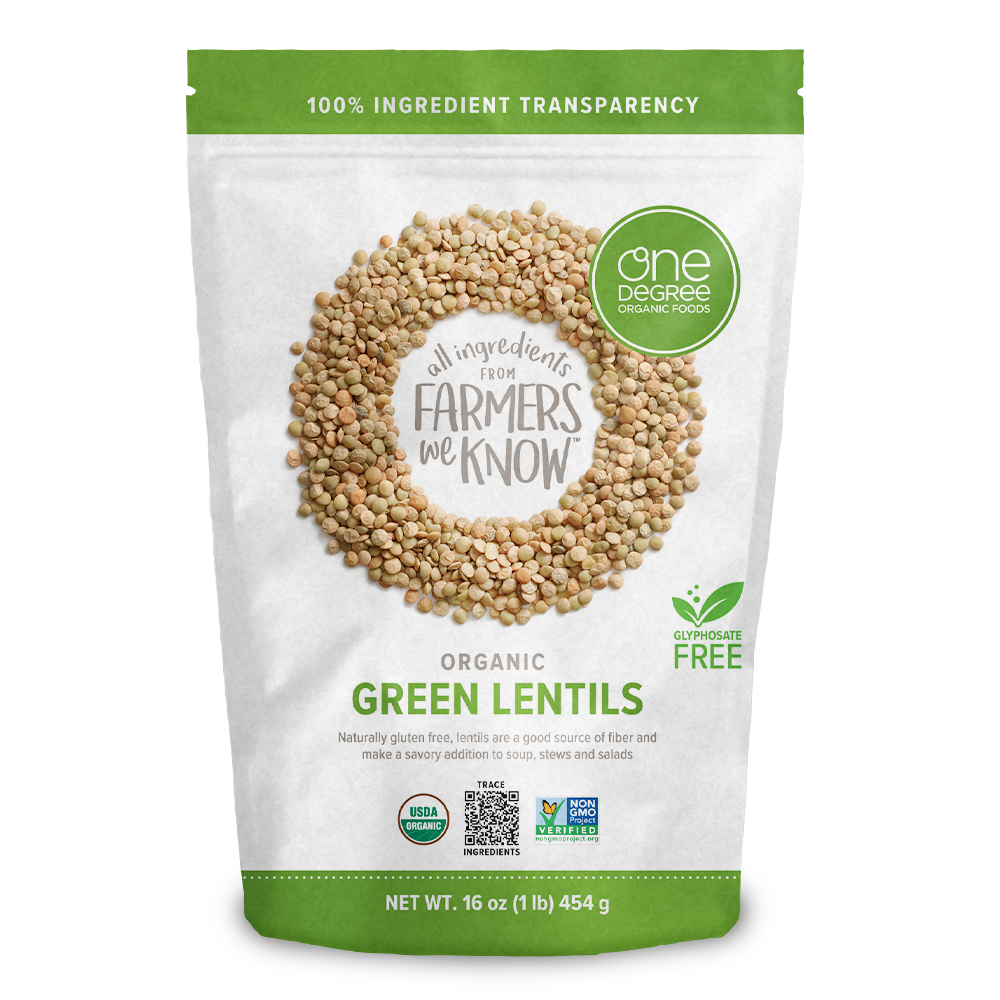 Organic Green Lentils One Degree Organics