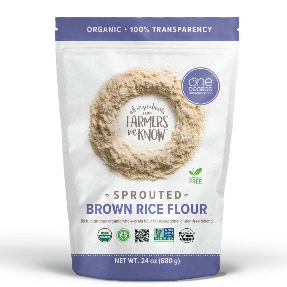 Organic Sprouted Brown Rice Flour One Degree Organics