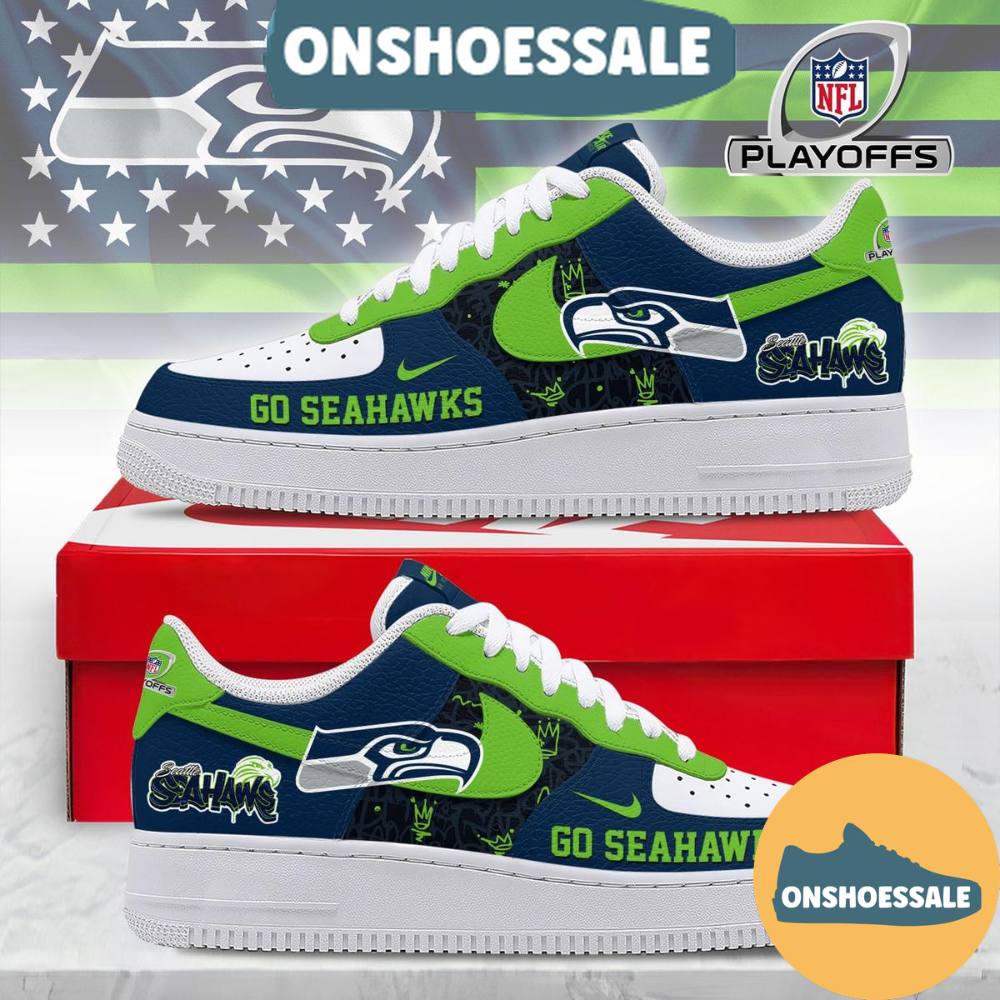 Seattle Seahawks NFL Playoffs Air Force 1 Shoes 1
