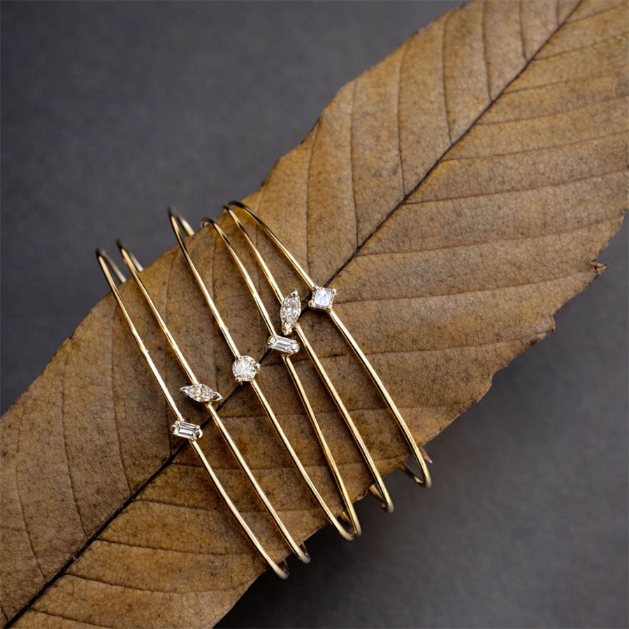 Yellow gold bracelet with baguette diamonds BALANCE | BRBAG AU18G CT 0,08