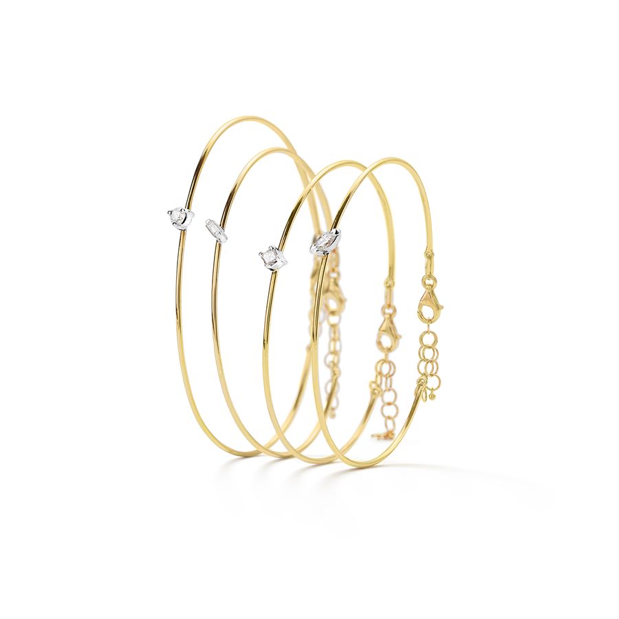 Balance bracelet in yellow gold with diamond BALANCE | BRTO AU18KT CT0.15