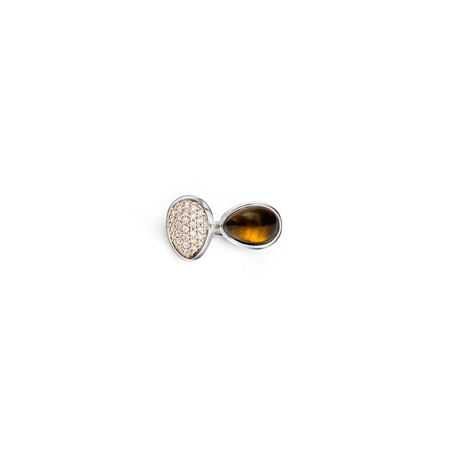 Anello Goccia 2 elementi AURUM | AN2 GC ARG ORO BRILLARG AU18G CT.0,59