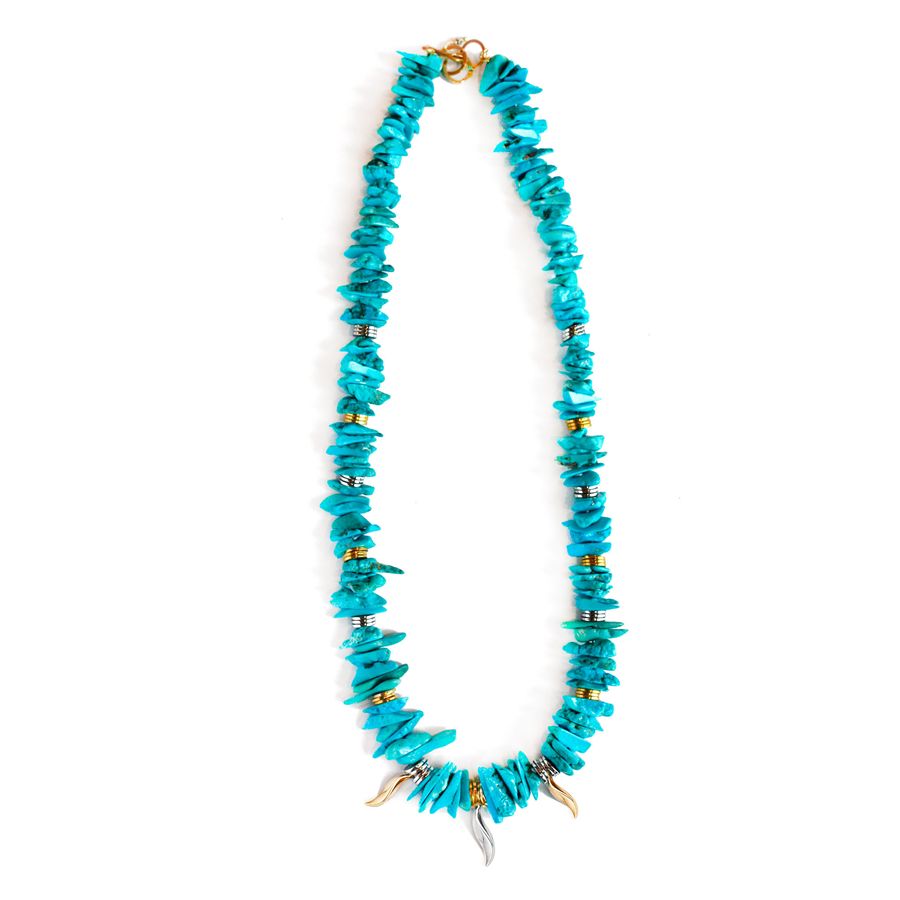 Collana in turchese ed ematite misura lunga FLAME | CL EMATTURCH LUNGA