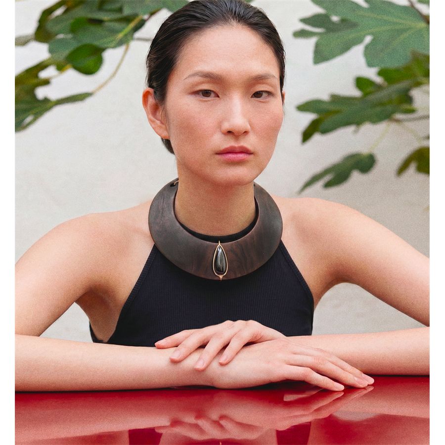 Collana in ebano con goccia Totem | CL EBGOCCIA