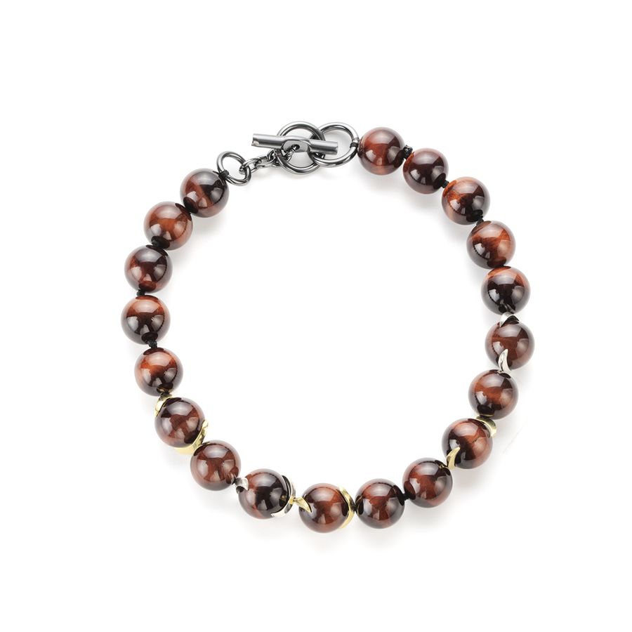 Collana occhio di tigre arancio Totem | CLODT ARANC