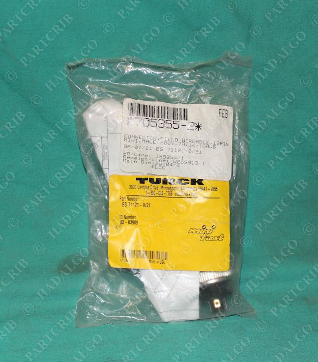 thumbnail image 2 of Turck B7181-0/21 Field Wireable 8-Pin Connector – Male Plug – IP67 2 of 3