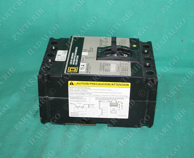thumbnail image 2 of Square D FA24015AC 15A 2-Pole 480V AC Circuit Breaker – New 2 of 6