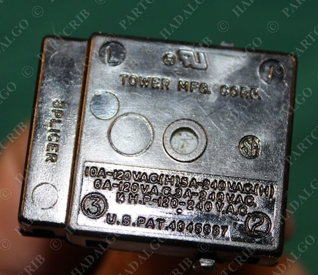 Tower Mfg. Corp., 4045637, 10A 120VAC Rotary Switch Light On Off 4