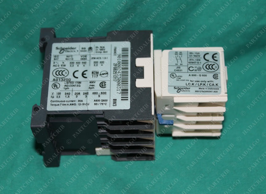 Schneider Telemecanique, LP4K0901BW3, Contactor w LA1KN20 Contact Block ...