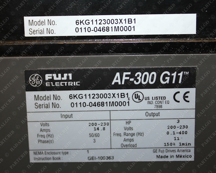 GE Fuji Electric, 6KG1123003X1B1, AF-300 G11 Drive | PartCrib.com