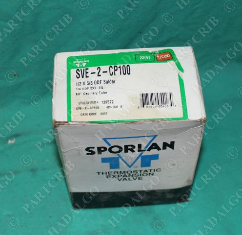 thumbnail image 2 of Sporlan RCVE4GA R22 R407C Thermostatic Expansion Valve – 1/2 X 1/2 ODF Solder, Open Box (New/Unused) 2 of 4