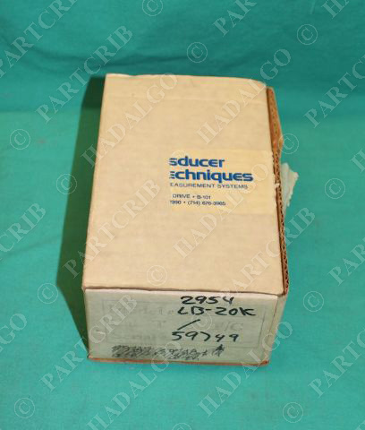 Transducer Techniques, LB-20K, Load Cell 20k 20000lbs Tension NEW