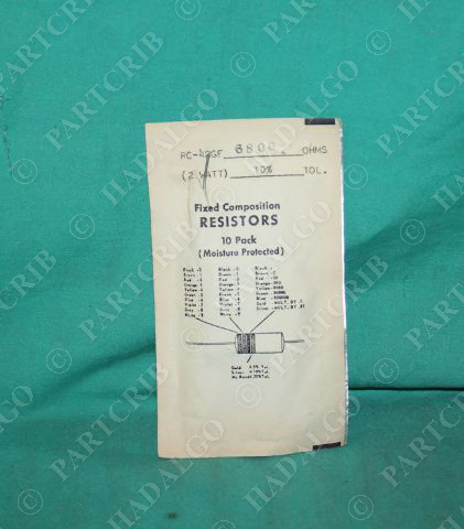 RC-42GF, Fixed Resistor 2Watt 6800 Ohms Bag of 10