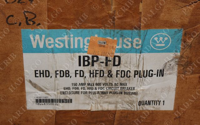 Westinghouse, IBP-FD, 1463D11G01, Busway Plug Buss  Bus Circuit Breaker Enclosure 150 Amp 600V