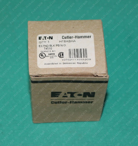 Eaton Cutler Hammer, HT8ABHA, Pushbutton Black Switch