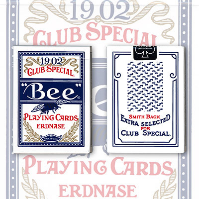 Erdnase 1902 Bee Smith Back Ivory 3個 Erdnase 1902 Bee Playing Cards - Blue Smith No. 2 Back (Ivory