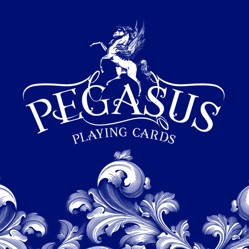 Pegasus Playing Cards Blue Gilded